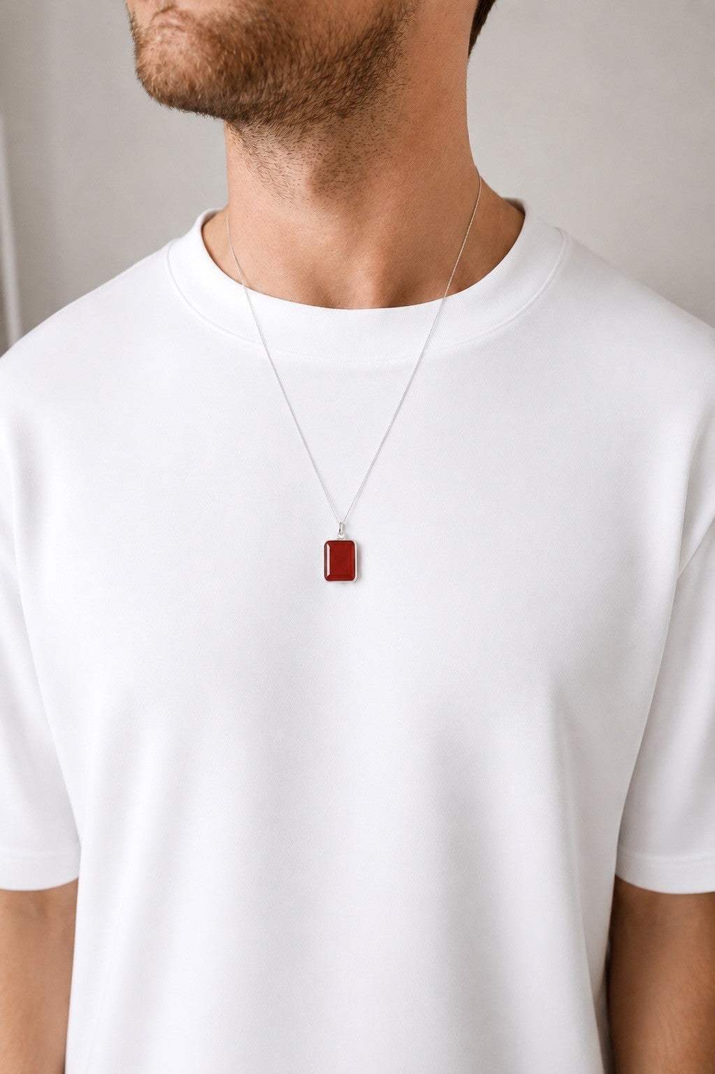 Carnelian Pendant - Silver