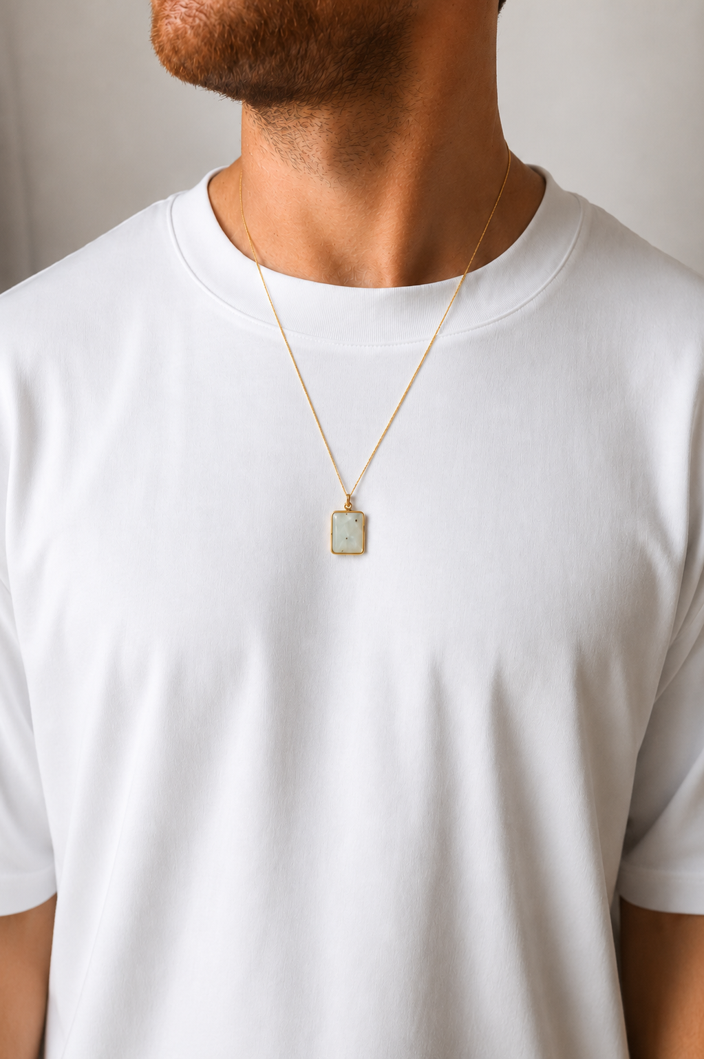 Rainbow Moonstone Pendant - Gold