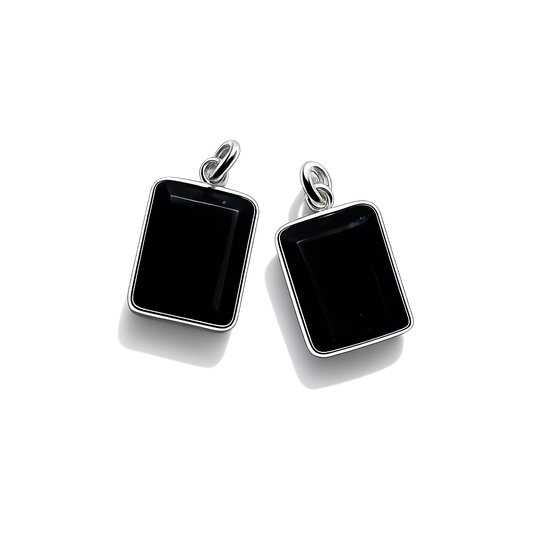 Black Onyx Pendant - Silver