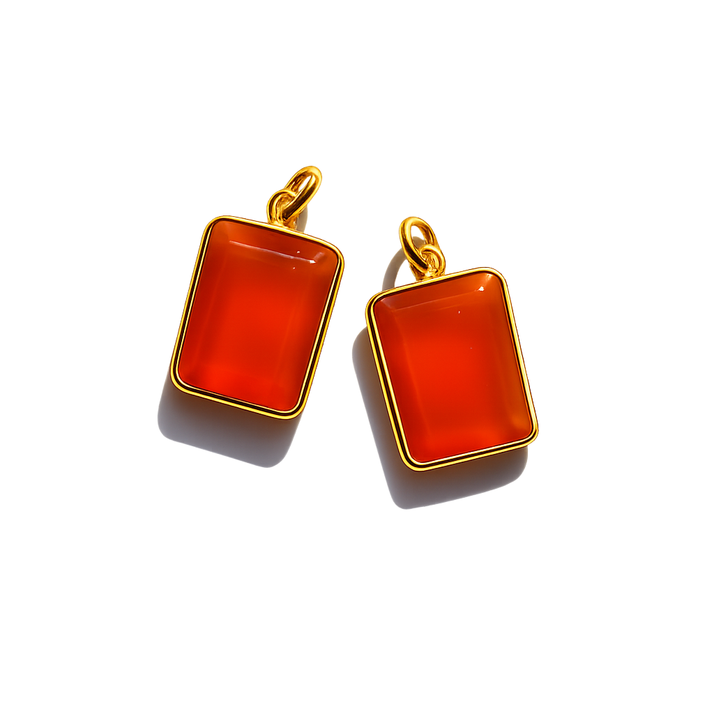 Carnelian Pendant - Gold