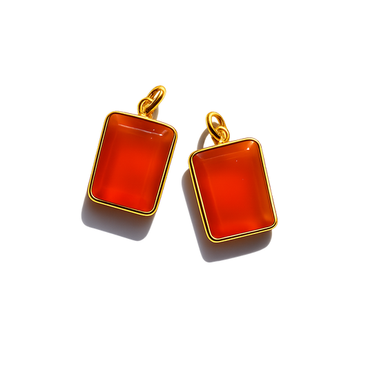 Carnelian Pendant - Gold