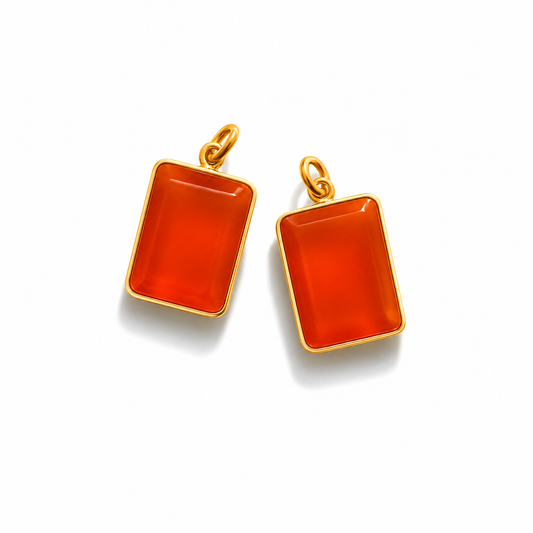 Carnelian Pendant - Gold