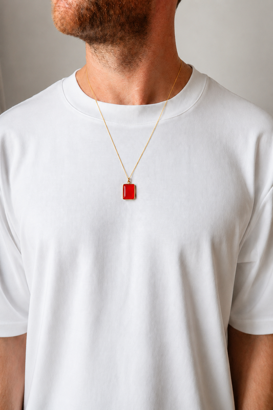 Carnelian Pendant - Gold