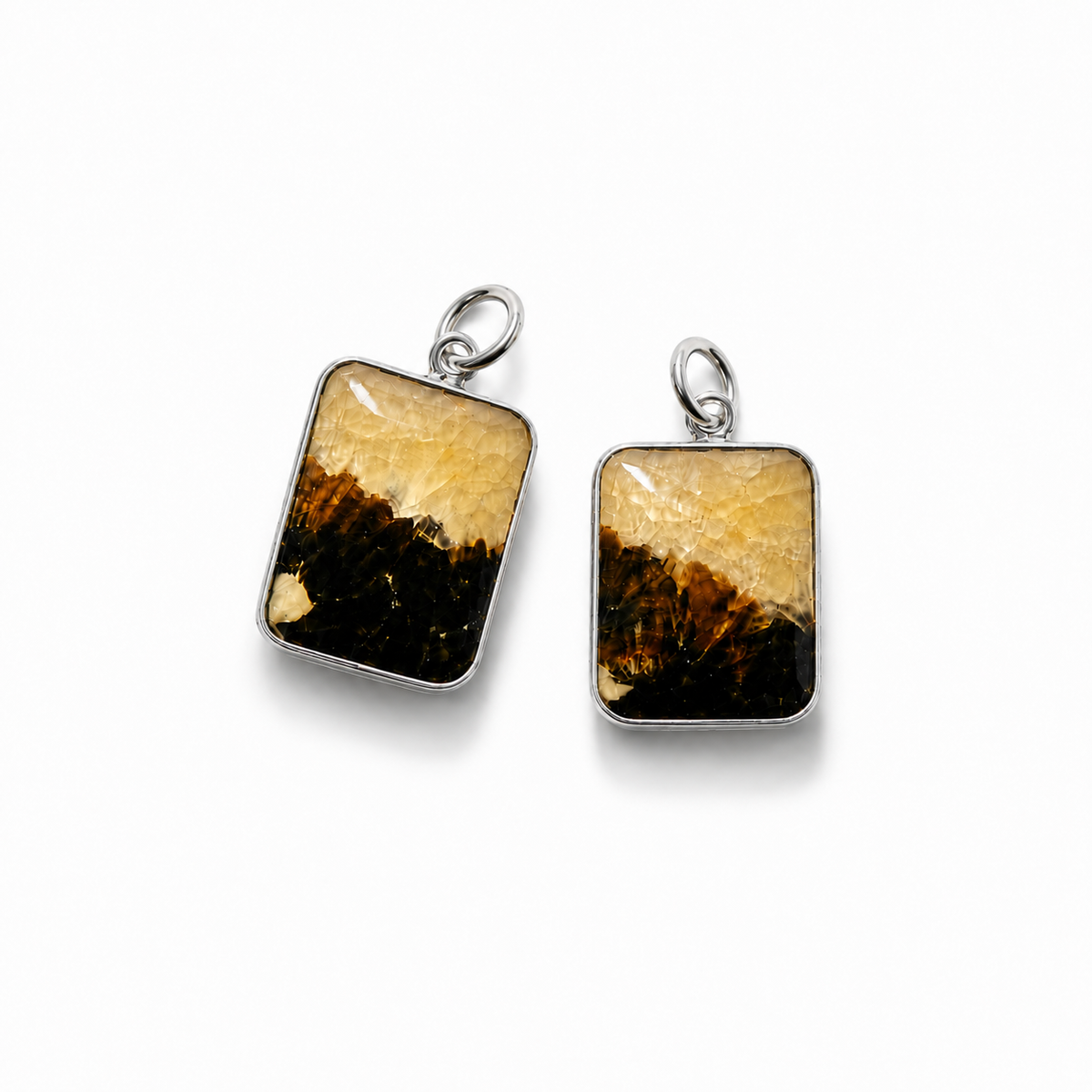 Natural Septarian Pendant - Silver