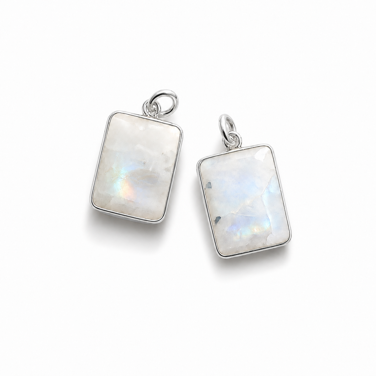 Rainbow Moonstone Pendant - Silver