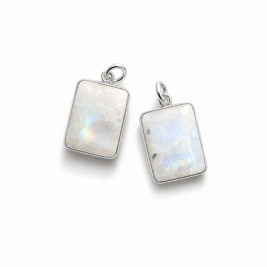Rainbow Moonstone Pendant - Silver