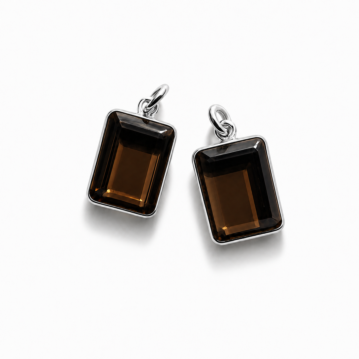 Smoky Quartz Pendant - Silver