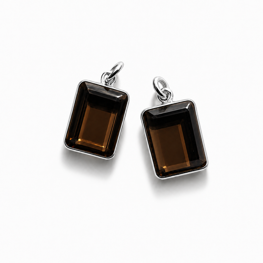 Smoky Quartz Pendant - Silver