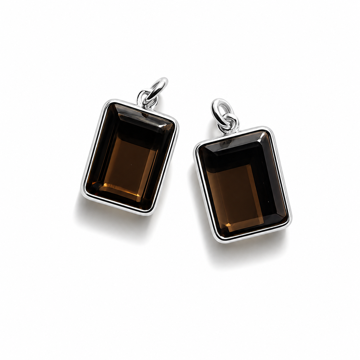 Smoky Quartz Pendant - Silver