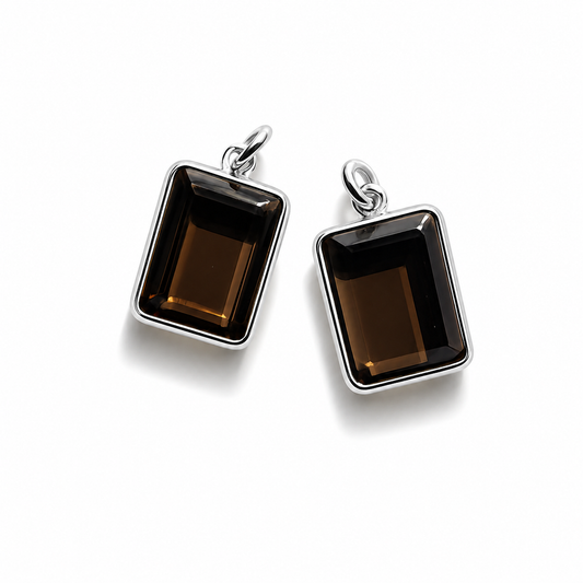 Smoky Quartz Pendant - Silver
